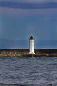 Anstruther Liughthouse at the entrance to Anstruther harbour in the East Neuk of Fife, Scotland